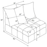  Coaster Furniture Amara 551911 Upholstered Armless Chair IMAGE 6