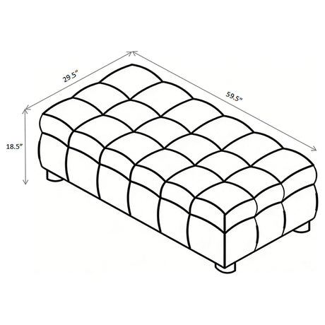  Coaster Furniture Amara 551913 Upholstered Ottoman IMAGE 5