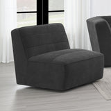  Coaster Furniture Sunny 552081 Upholstered Armless Chair - Dark Charcoal IMAGE 2
