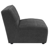  Coaster Furniture Sunny 552081 Upholstered Armless Chair - Dark Charcoal IMAGE 4