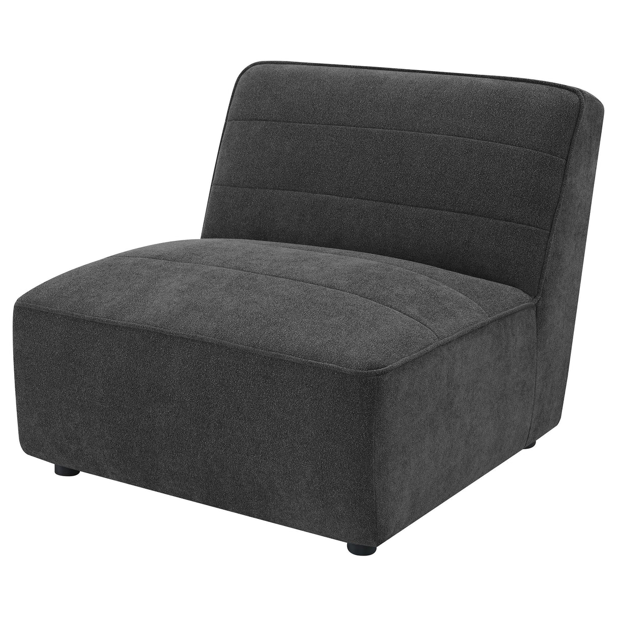  Coaster Furniture Sunny 552081 Upholstered Armless Chair - Dark Charcoal IMAGE 6
