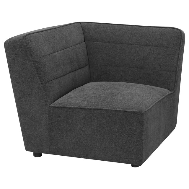  Coaster Furniture Sunny 552082 Upholstered Corner Chair - Dark Charcoal IMAGE 1