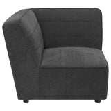  Coaster Furniture Sunny 552082 Upholstered Corner Chair - Dark Charcoal IMAGE 4