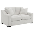  Coaster Furniture Ashlyn 552092 Fabric Upholstered Track Arm Loveseat - Sand IMAGE 1