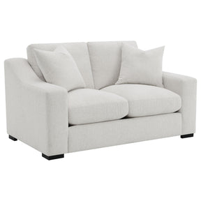  Coaster Furniture Ashlyn 552092 Fabric Upholstered Track Arm Loveseat - Sand IMAGE 1