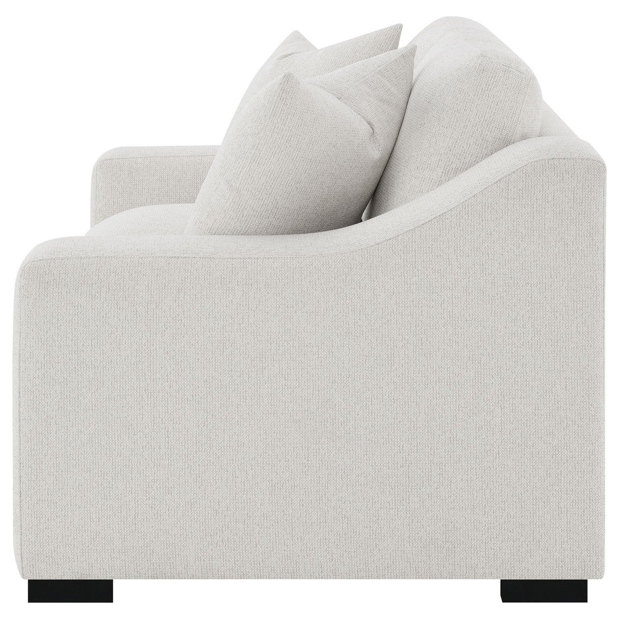  Coaster Furniture Ashlyn 552092 Fabric Upholstered Track Arm Loveseat - Sand IMAGE 3