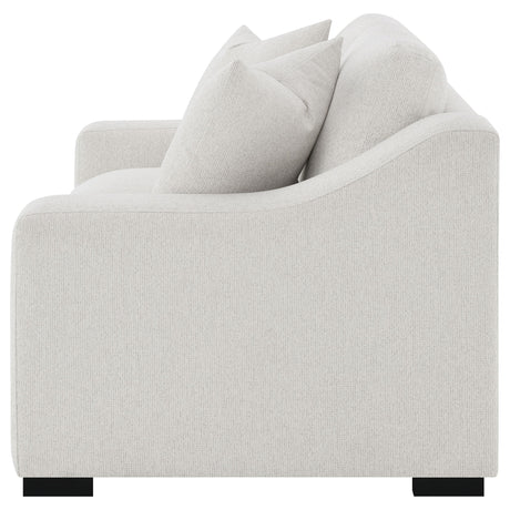  Coaster Furniture Ashlyn 552092 Fabric Upholstered Track Arm Loveseat - Sand IMAGE 3