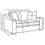  Coaster Furniture Ashlyn 552092 Fabric Upholstered Track Arm Loveseat - Sand IMAGE 4