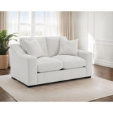  Coaster Furniture Ashlyn 552092 Fabric Upholstered Track Arm Loveseat - Sand IMAGE 6