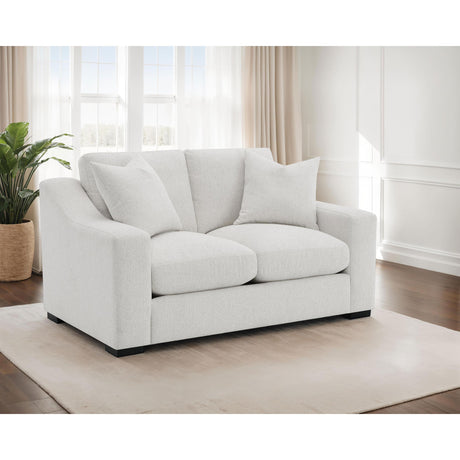 Coaster Furniture Ashlyn 552092 Fabric Upholstered Track Arm Loveseat - Sand IMAGE 6
