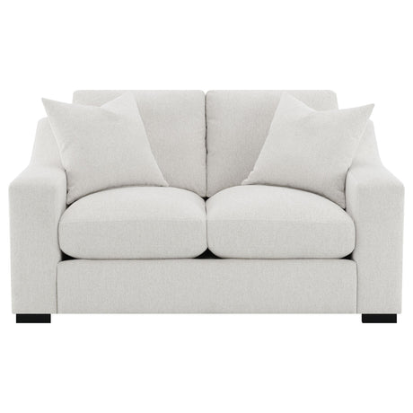  Coaster Furniture Ashlyn 552092 Fabric Upholstered Track Arm Loveseat - Sand IMAGE 9