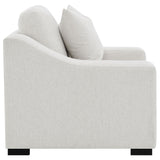  Coaster Furniture Ashlyn 552093 Fabric Upholstered Track Arm Accent Chair - Sand IMAGE 6