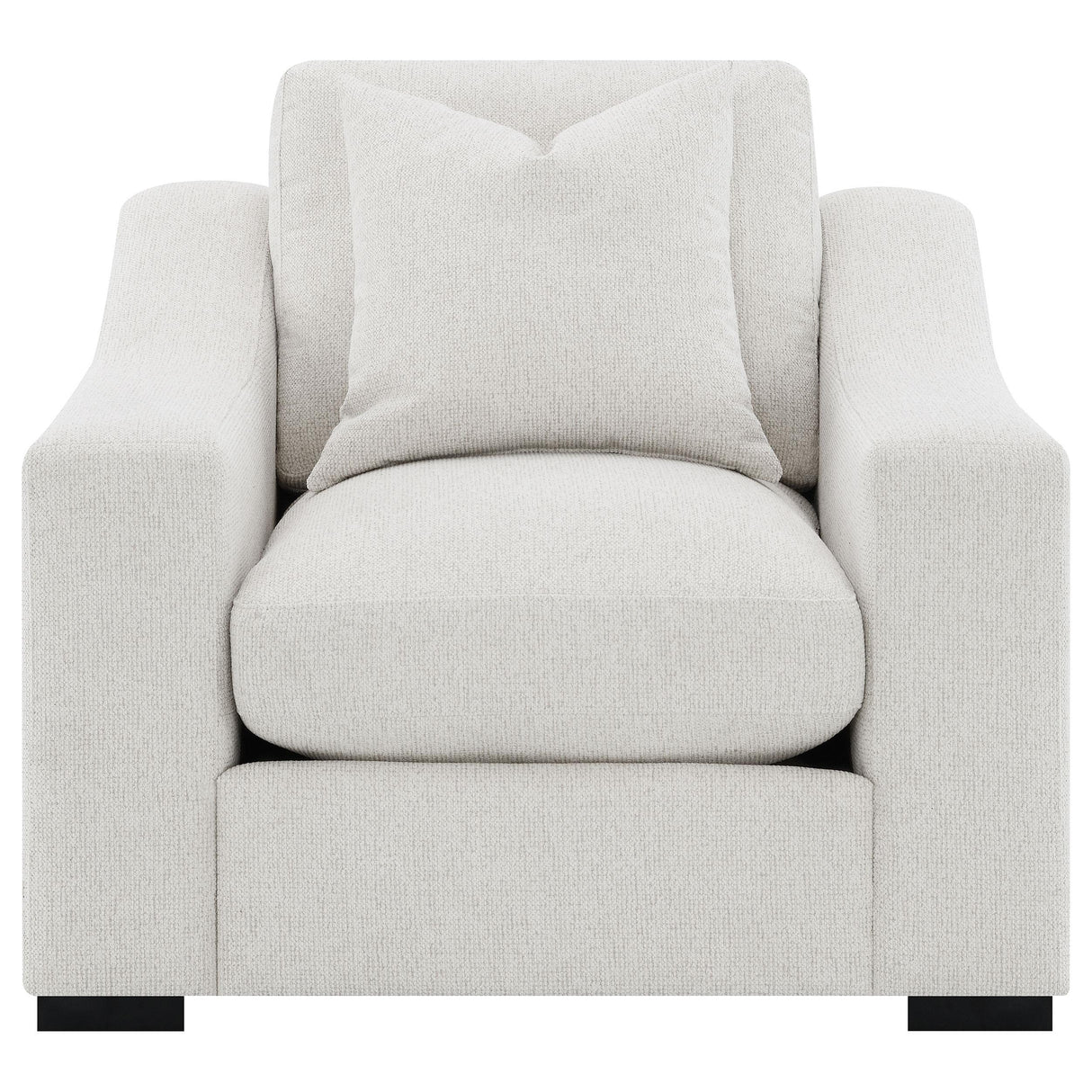 Coaster Furniture Ashlyn 552093 Fabric Upholstered Track Arm Accent Chair - Sand IMAGE 7