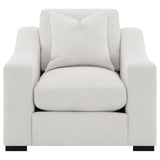  Coaster Furniture Ashlyn 552093 Fabric Upholstered Track Arm Accent Chair - Sand IMAGE 7