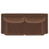  Coaster Furniture Selma 552101 Velvet Upholstered Crescent Arm Sofa - Rust IMAGE 12