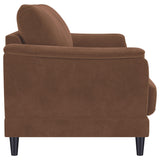  Coaster Furniture Selma 552101 Velvet Upholstered Crescent Arm Sofa - Rust IMAGE 7