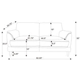  Coaster Furniture Selma 552102 Velvet Upholstered Crescent Arm Loveseat - Rust IMAGE 13