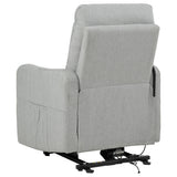  Coaster Furniture Dayes 600130P Upholstered Power Lift Recliner Chair - Light Grey IMAGE 11