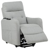  Coaster Furniture Dayes 600130P Upholstered Power Lift Recliner Chair - Light Grey IMAGE 13