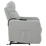  Coaster Furniture Dayes 600130P Upholstered Power Lift Recliner Chair - Light Grey IMAGE 4