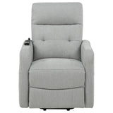  Coaster Furniture Dayes 600130P Upholstered Power Lift Recliner Chair - Light Grey IMAGE 6