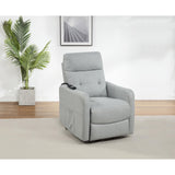  Coaster Furniture Dayes 600130P Upholstered Power Lift Recliner Chair - Light Grey IMAGE 7