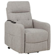  Coaster Furniture Dayes 600131P Upholstered Power Lift Recliner Chair - Taupe IMAGE 1
