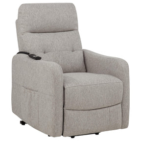  Coaster Furniture Dayes 600131P Upholstered Power Lift Recliner Chair - Taupe IMAGE 1