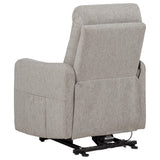  Coaster Furniture Dayes 600131P Upholstered Power Lift Recliner Chair - Taupe IMAGE 11