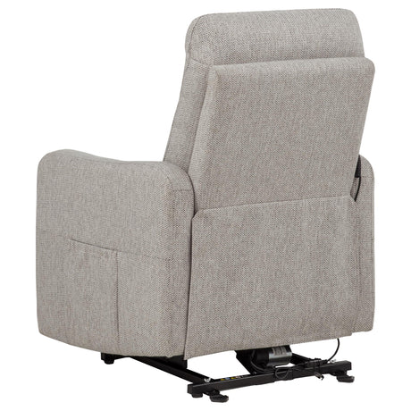  Coaster Furniture Dayes 600131P Upholstered Power Lift Recliner Chair - Taupe IMAGE 11