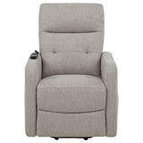  Coaster Furniture Dayes 600131P Upholstered Power Lift Recliner Chair - Taupe IMAGE 6