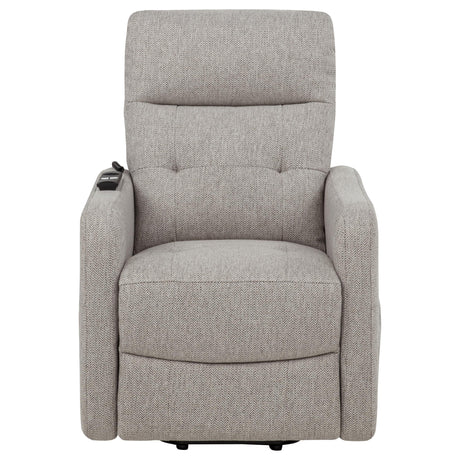  Coaster Furniture Dayes 600131P Upholstered Power Lift Recliner Chair - Taupe IMAGE 6
