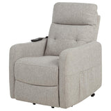  Coaster Furniture Dayes 600131P Upholstered Power Lift Recliner Chair - Taupe IMAGE 8