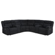  Coaster Furniture Hagen 600500P Upholstered Power Reclining Sectional Sofa - Steel Grey IMAGE 1