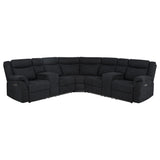  Coaster Furniture Hagen 600500P Upholstered Power Reclining Sectional Sofa - Steel Grey IMAGE 1