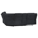  Coaster Furniture Hagen 600500P Upholstered Power Reclining Sectional Sofa - Steel Grey IMAGE 14