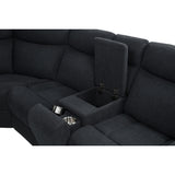  Coaster Furniture Hagen 600500P Upholstered Power Reclining Sectional Sofa - Steel Grey IMAGE 9