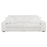  Coaster Furniture Jacana 600535P Corduroy Upholstered Dual Power Chaise Sofa - Ivory IMAGE 5