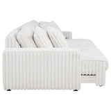  Coaster Furniture Jacana 600535P Corduroy Upholstered Dual Power Chaise Sofa - Ivory IMAGE 6