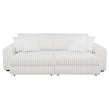  Coaster Furniture Jacana 600535P Corduroy Upholstered Dual Power Chaise Sofa - Ivory IMAGE 8