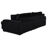 Coaster Furniture Jacana 600537P Corduroy Upholstered Dual Power Chaise Sofa - Black IMAGE 12