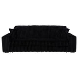  Coaster Furniture Jacana 600537P Corduroy Upholstered Dual Power Chaise Sofa - Black IMAGE 5