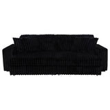  Coaster Furniture Jacana 600537P Corduroy Upholstered Dual Power Chaise Sofa - Black IMAGE 7