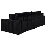  Coaster Furniture Jacana 600537P Corduroy Upholstered Dual Power Chaise Sofa - Black IMAGE 9