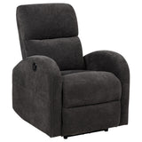 Coaster Furniture Grant 603293P Fabric Upholstered Power Recliner Chair - Charcoal Grey IMAGE 1