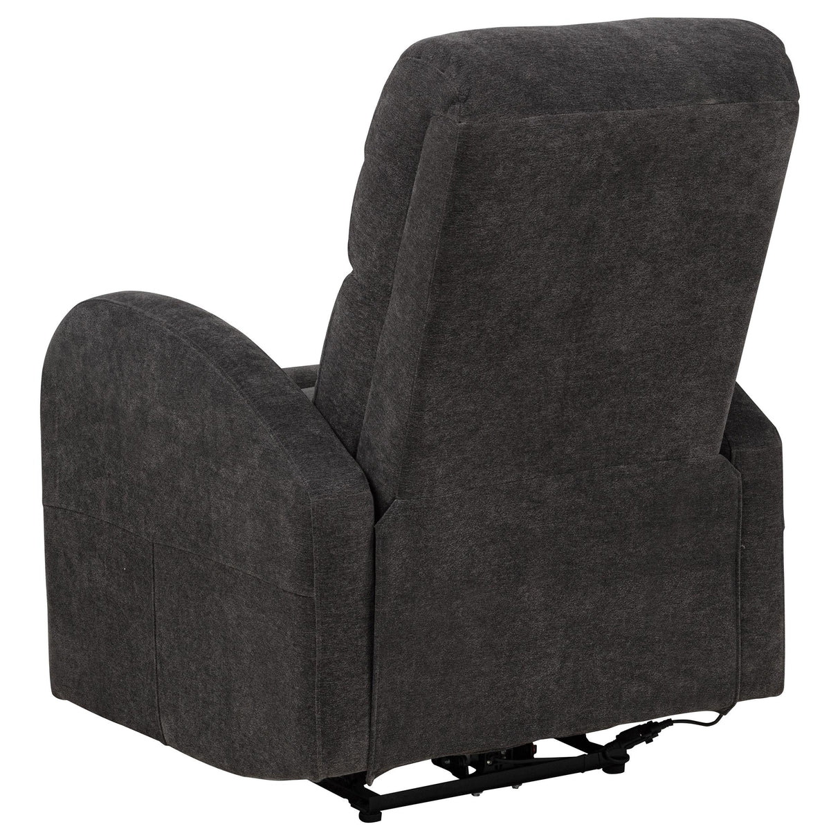  Coaster Furniture Grant 603293P Fabric Upholstered Power Recliner Chair - Charcoal Grey IMAGE 4