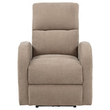  Coaster Furniture Grant 603303P Fabric Upholstered Power Recliner Chair - Camel IMAGE 9