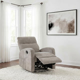  Coaster Furniture Hamilton 603373 Chenille Upholstered Manual Glider Recliner - Sand IMAGE 11