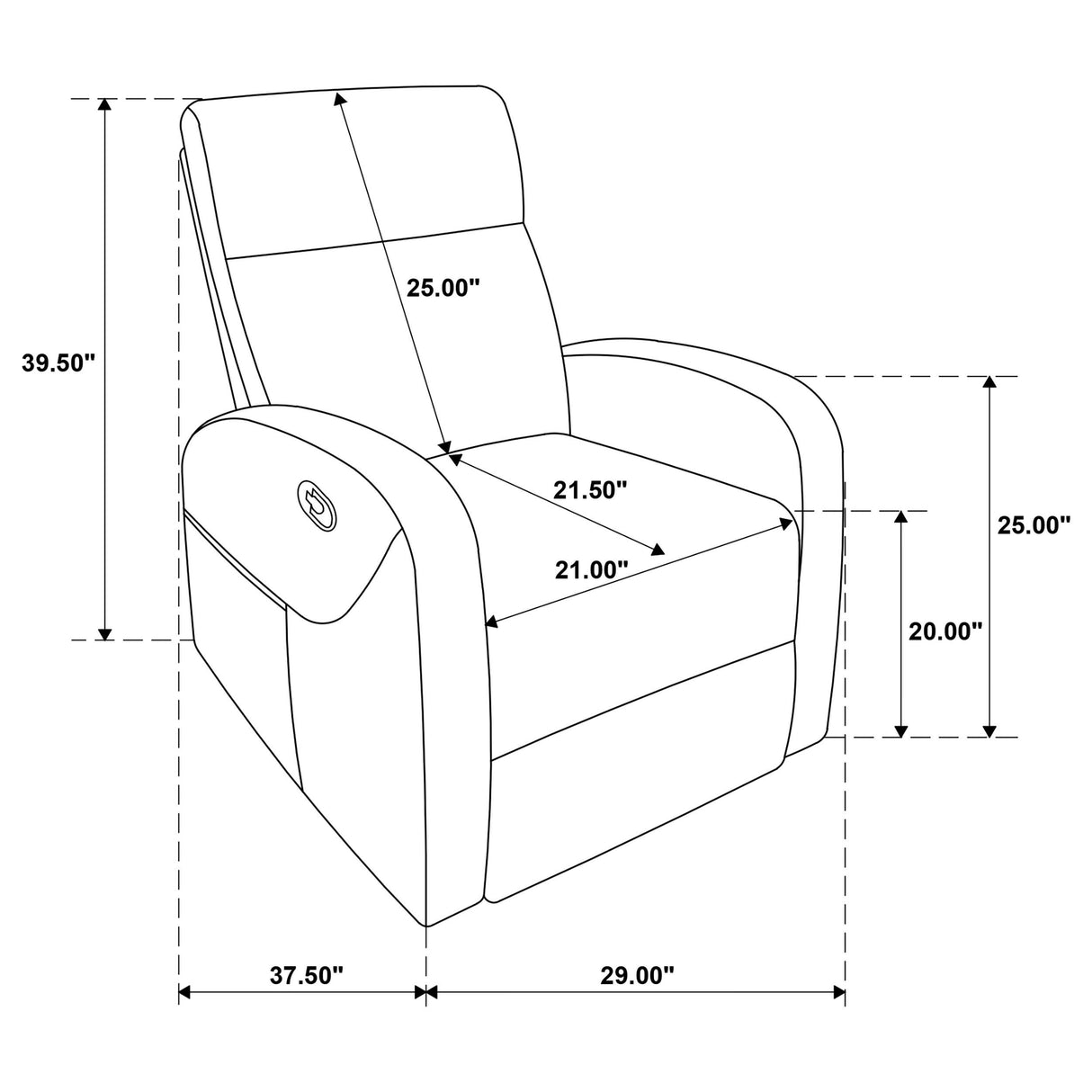  Coaster Furniture Hamilton 603373 Chenille Upholstered Manual Glider Recliner - Sand IMAGE 6