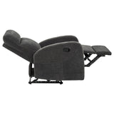  Coaster Furniture Hamilton 603376 Chenille Upholstered Manual Glider Recliner - Charcoal Grey IMAGE 11